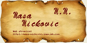 Maša Micković vizit kartica
